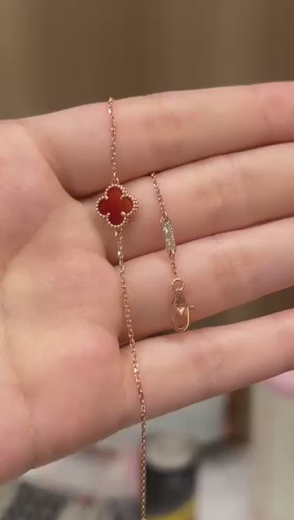 18K Rose Gold Carnelian Small Motif Bracelet